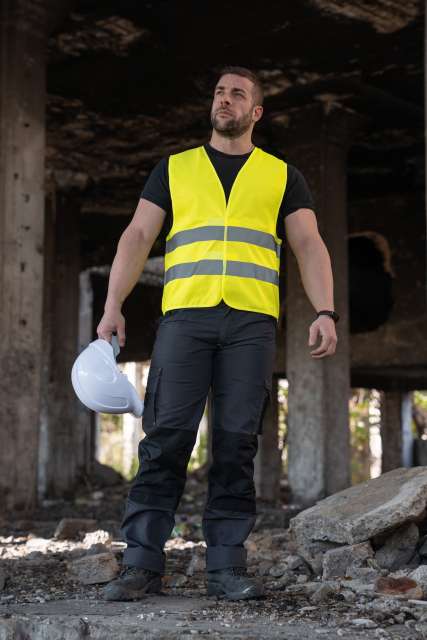 BASIC SAFETY VEST FOR PRINT "KARLSRUHE" - 2 VELCRO